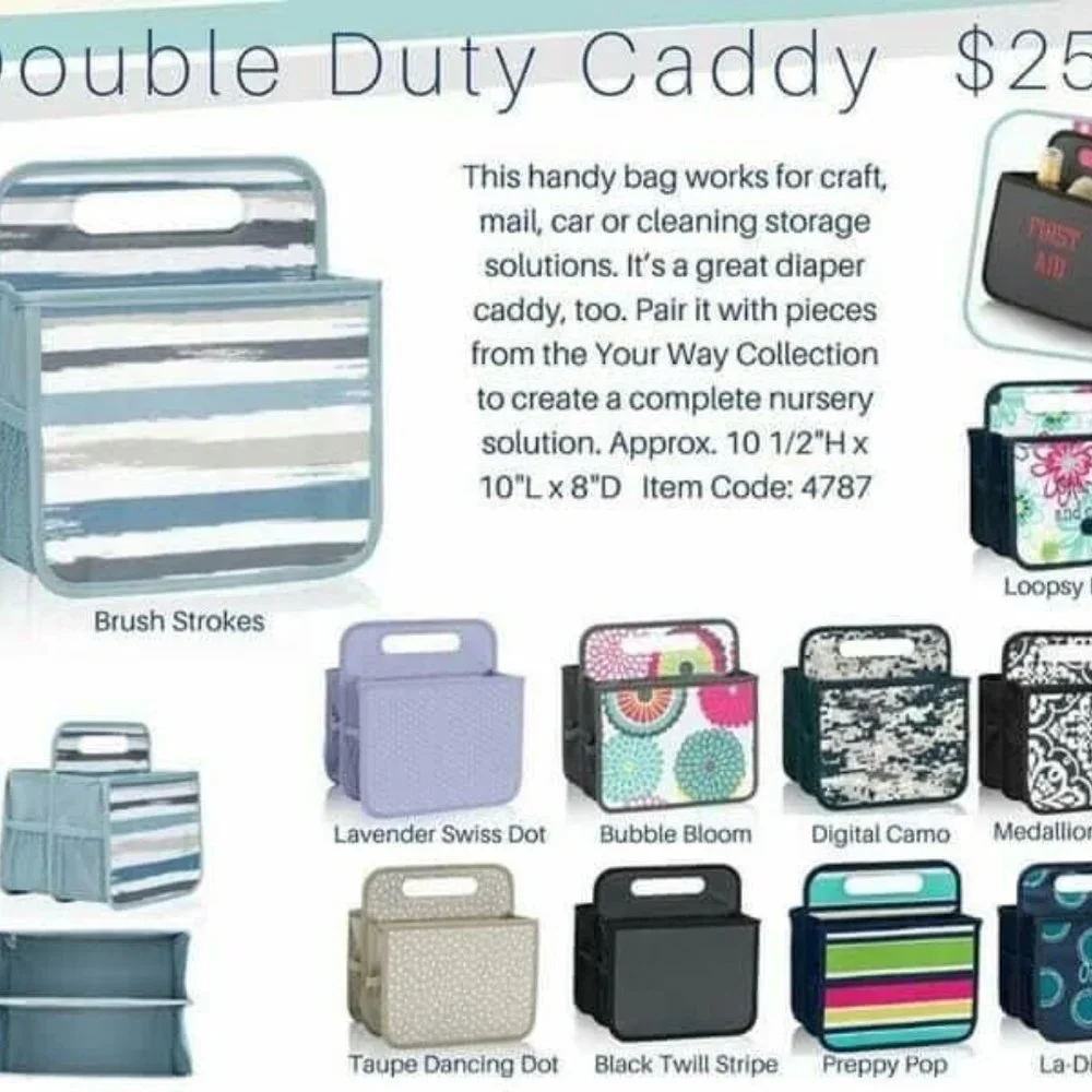 Thirty-one Double Duty Caddy Like New Charcoal Crosshatch